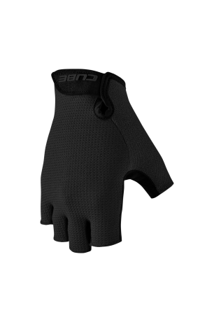 Die Handschuhe CMPT Comfort Kurzfinger von Cube, in der Farbe schwarz (Ansicht des Handrückens)