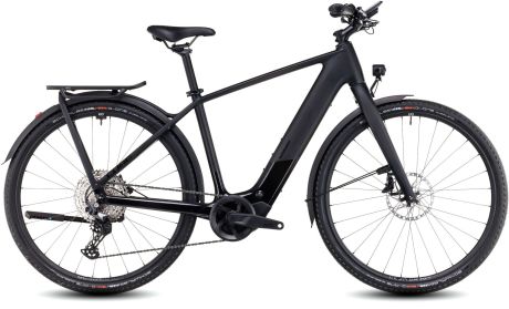 Das CUBE KATHMANDU HYBRID C:62 SLX 400X, Modelljahr 2025, in der Farbe black.