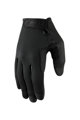Die Handschuhe Gravity Langfinger von Cube, in der Farbe schwarz (Ansicht des Handrückens)