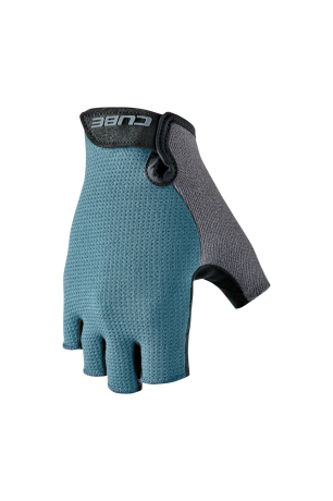Die Handschuhe CMPT Comfort Kurzfinger von Cube, in der Farbe blau (Ansicht des Handrückens)