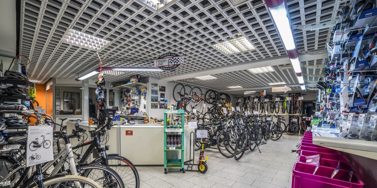 Verkaufsräume des Fahrradfachhändlers Hilmers in Freiburg