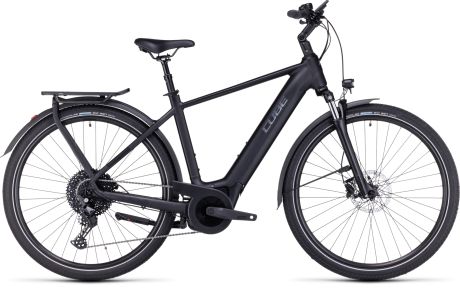 Das CUBE TOURING HYBRID Pro 625 Modelljahr 2024 in der Farbe Black-Metal bei Hilmers in Freiburg