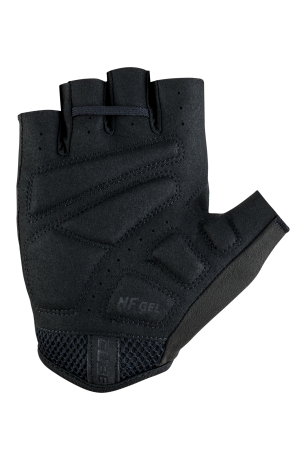 Die Handschuhe NF Ergonomics GEL Kurzfinger von Cube, in der Farbe schwarz (Ansicht der Handinnenfläche)