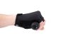 Die Handschuhe CMPT Comfort Kurzfinger von Cube, in der Farbe schwarz (Seitenansicht, getragen am Griff)