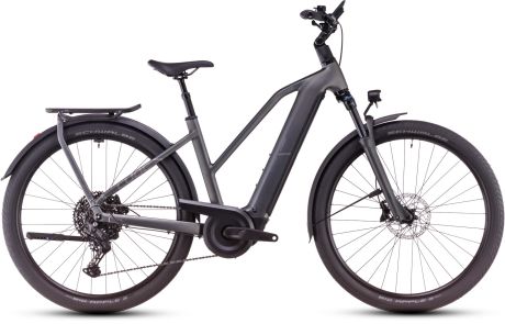 Das CUBE KATHMANDU HYBRID PRO 800 mit Trapezrahmen, Modelljahr 2025, in der Farbe slabgrey bei Hilmers in Freiburg