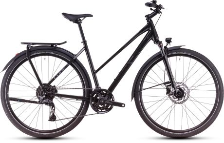 Das CUBE KATHMANDU PRO, Modelljahr 2025 mit Trapezrahmen, in der Farbe grey´n´lunar bei Hilmers in Freiburg